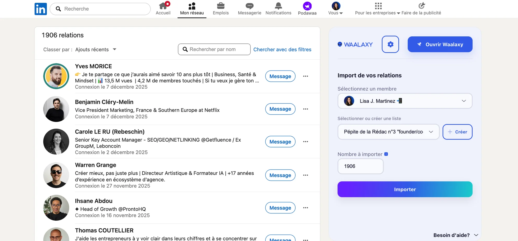 Relations LinkedIn et SSI