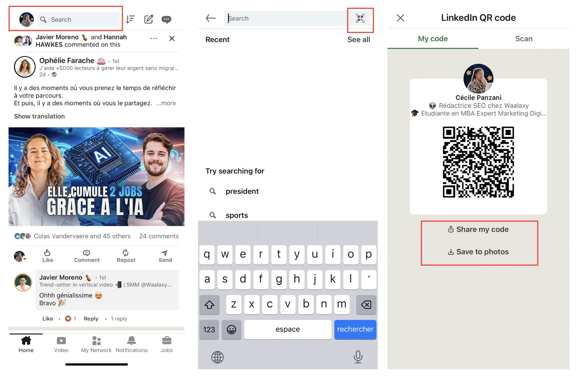 LinkedIn QR codes