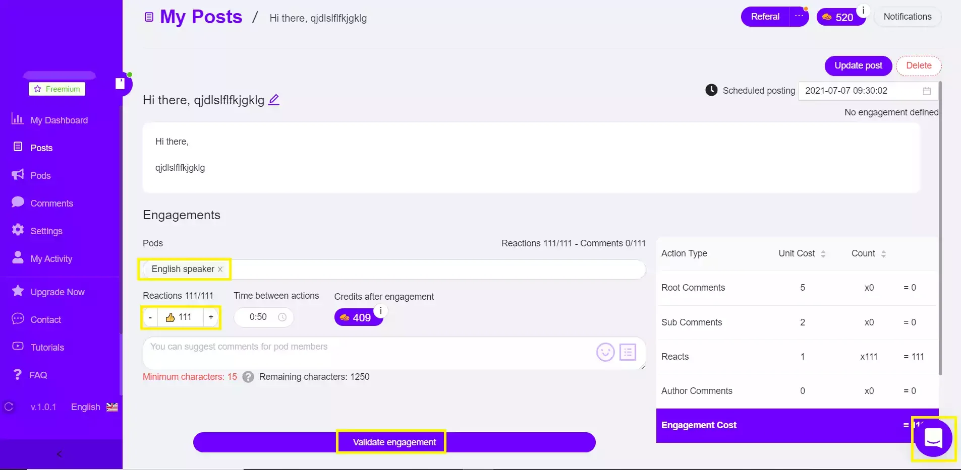 schedule posts on LinkedIn podawaa