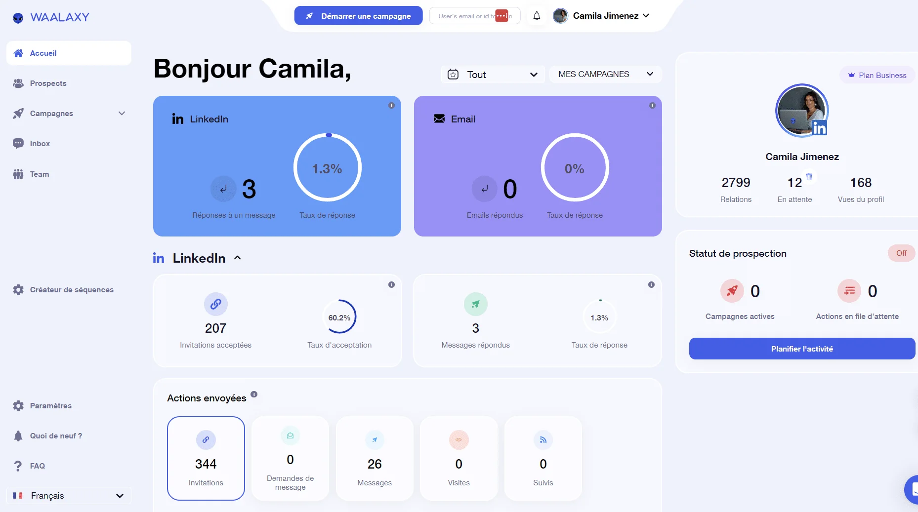 connexions par jour sur LinkedIn