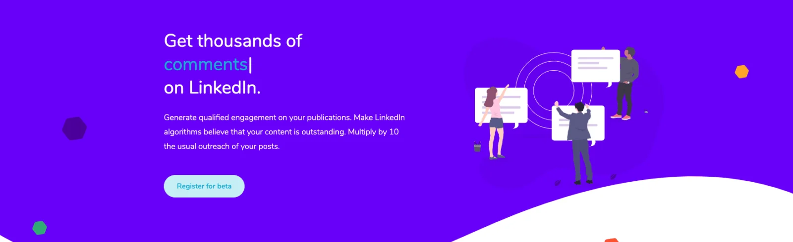Get thousands comments LinkedIn Waalaxy