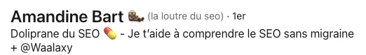 Amandine Bart Waalaxy SEO LinkedIn