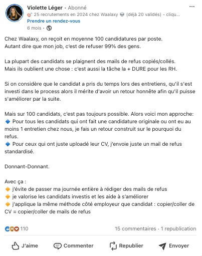 Exemple post LinkedIn (texte seul).