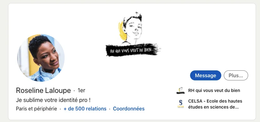 Profil LinkedIn Roseline Laloupe RH