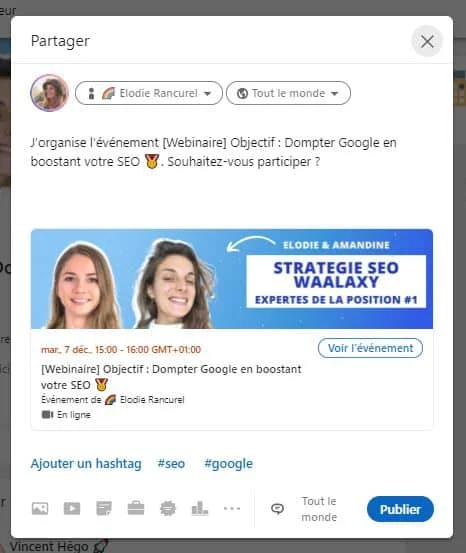 Élodie Amandine stratégie SEO Waalaxy webinaire