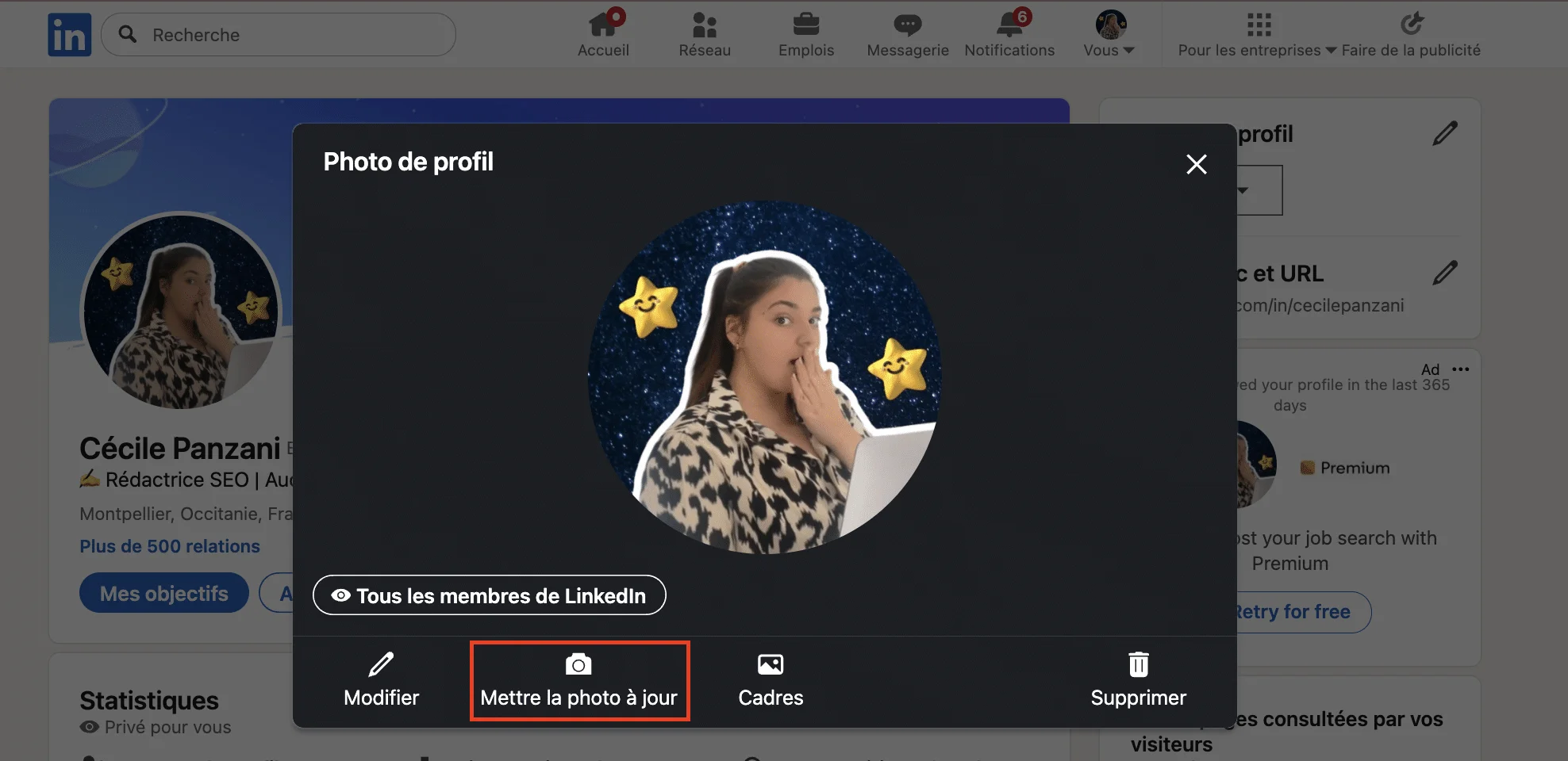 Comment changer sa photo de profil LinkedIn