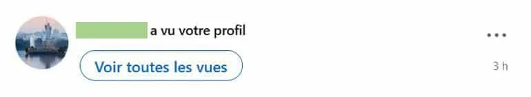 Notification linkedin public