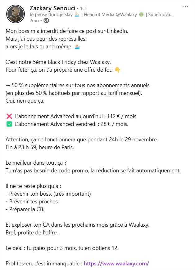 mise en forme post LinkedIn