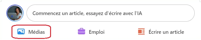 mettre image post LinkedIn