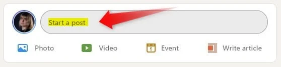 Interface création post LinkedIn Waalaxy