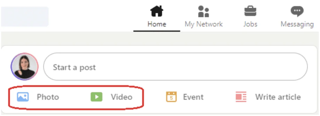 come aggiungere un'immagine in un post di LinkedIn?