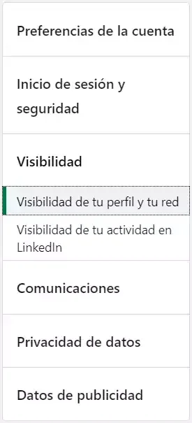 Preferencias cuenta LinkedIn Waalaxy