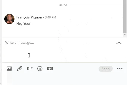 Interface messagerie LinkedIn Waalaxy