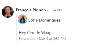 Message LinkedIn Waalaxy prospection