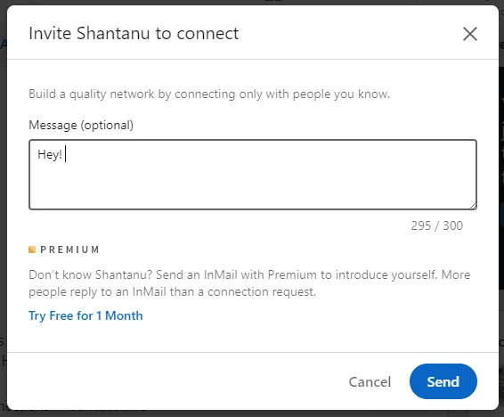 Invitation de connexion Shantanu sur Waalaxy