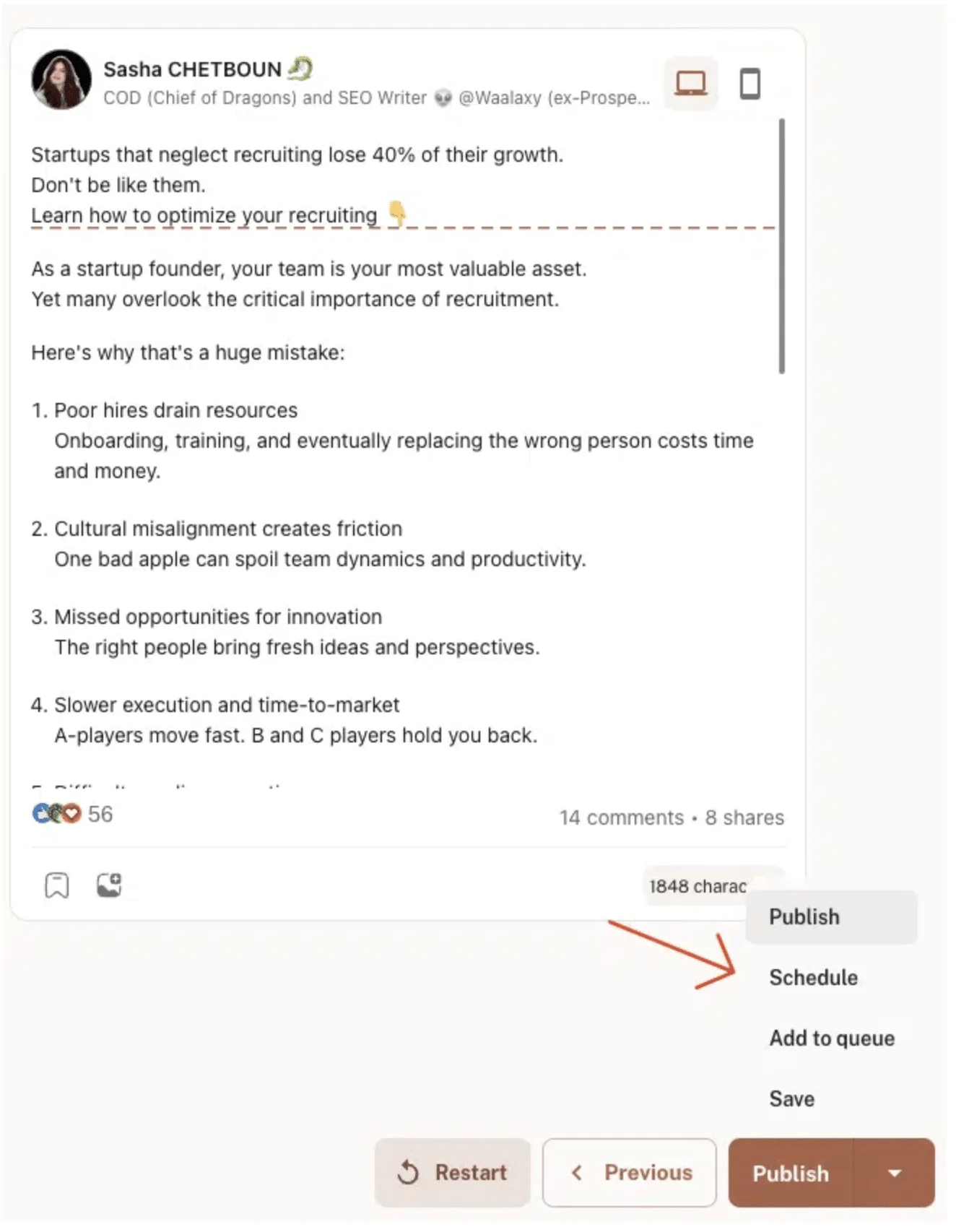 Adicionar uma imagem na publicação do LinkedIn - utilizar o kawaak para assistente pessoal