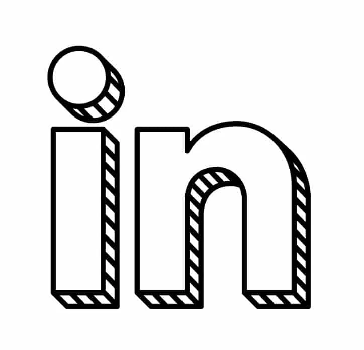 Logo LinkedIn jpg black typo relief