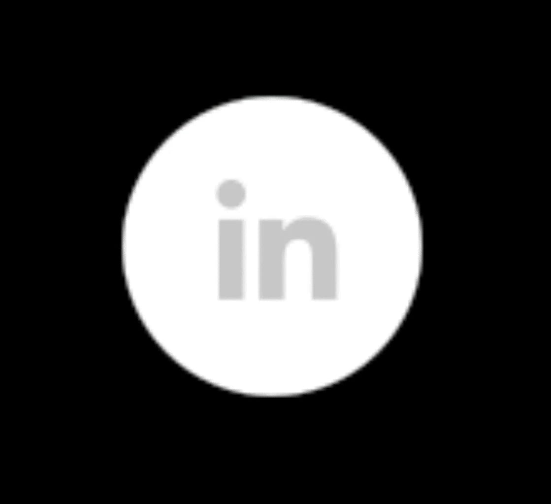 Logo LinkedIn png round white and gray