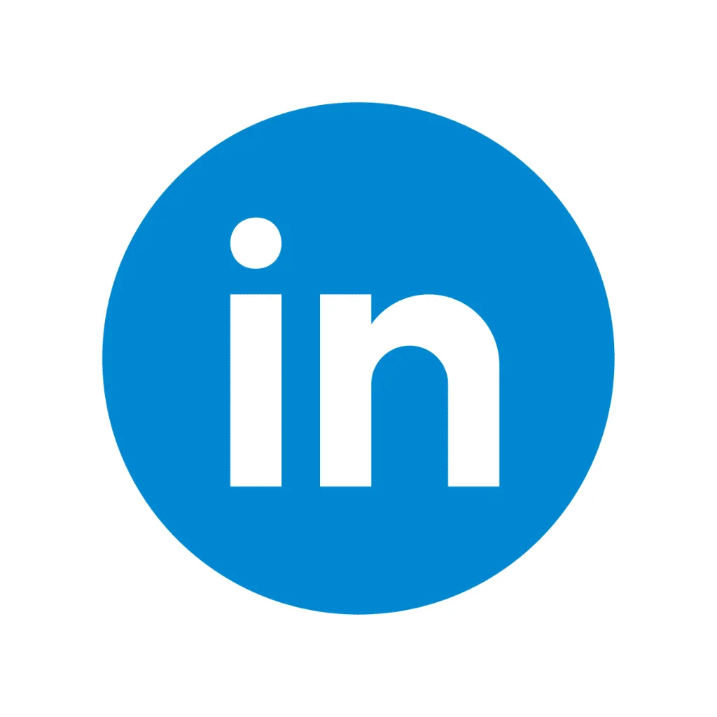 Blauw LinkedIn logo