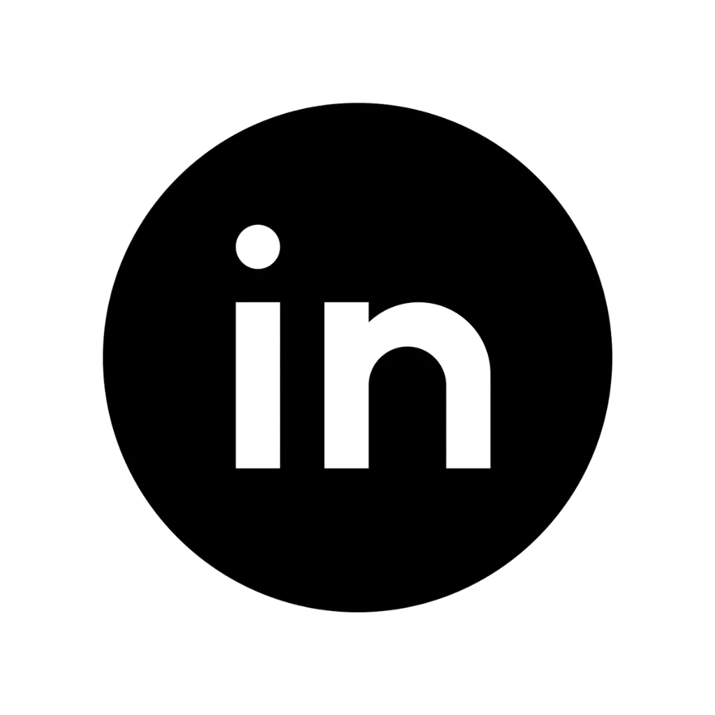 zwart LinkedIn logo