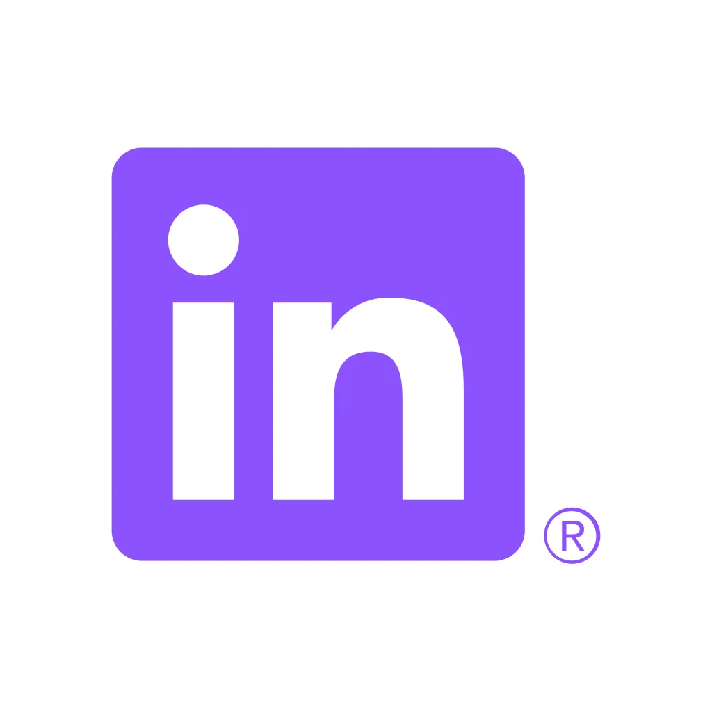 Icône logo LinkedIn svg (violet)