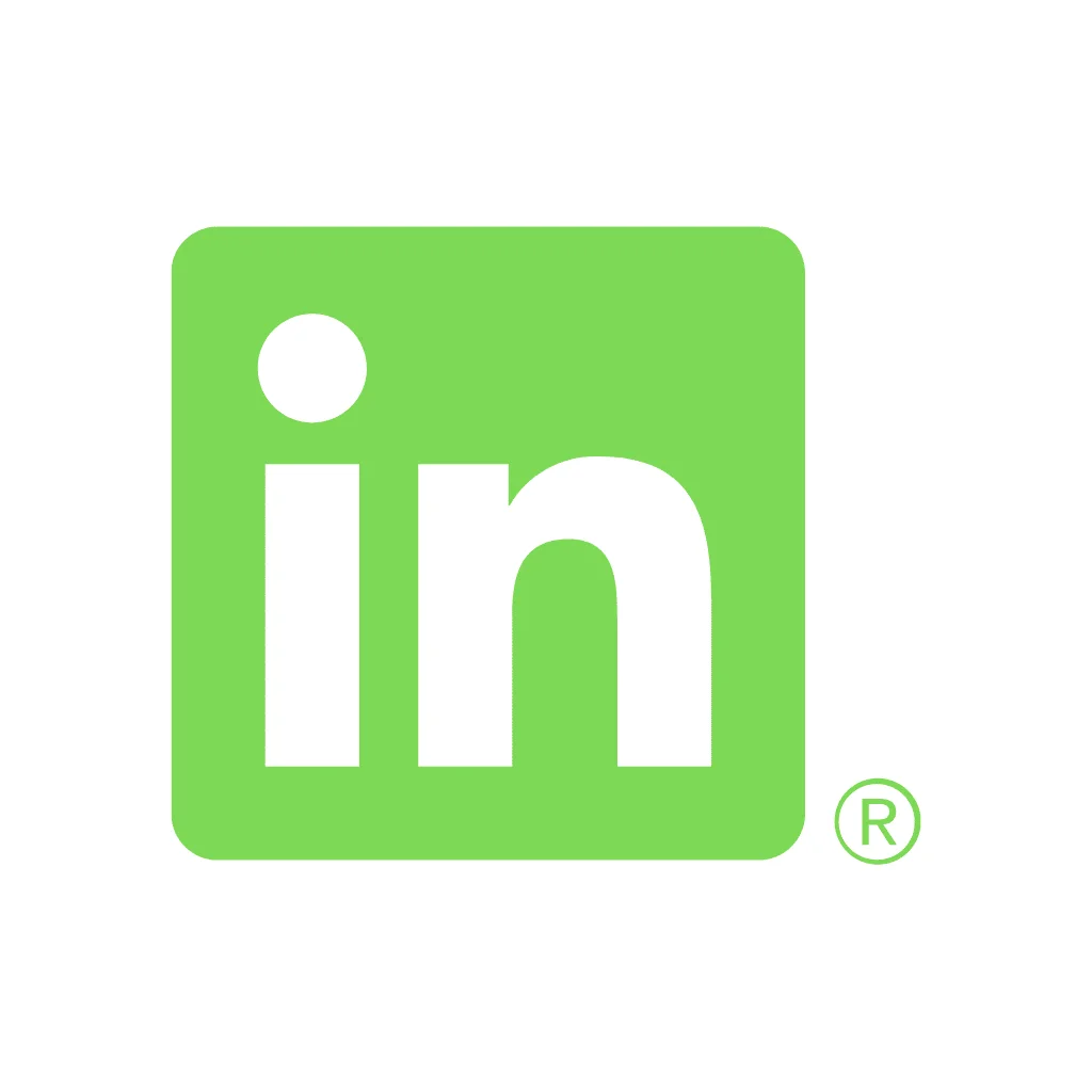 green LinkedIn logo