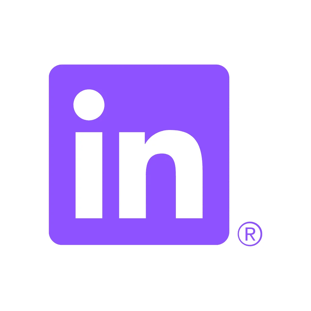 Purple LinkedIn logo