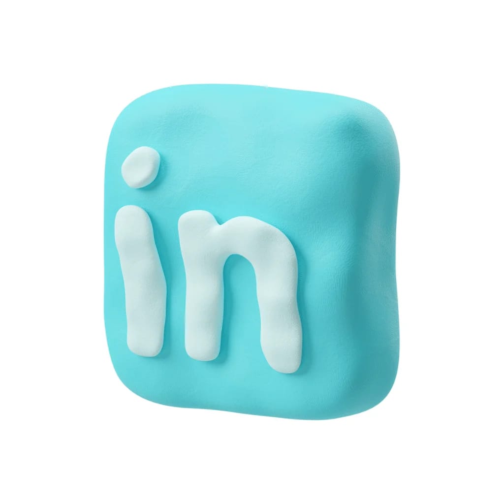 Logo LinkedIn 3D