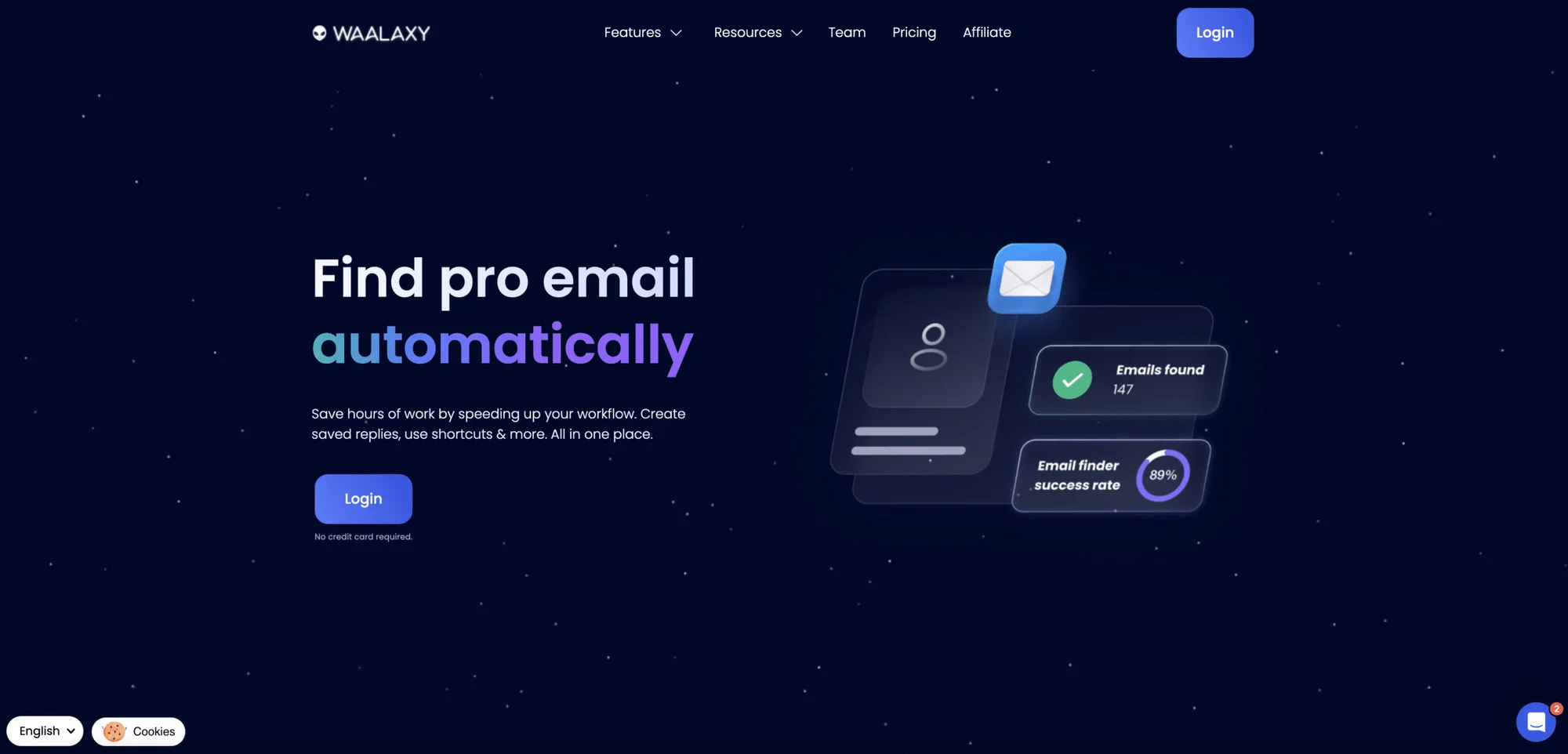 Use Waalaxy's Email Finder to find emails.