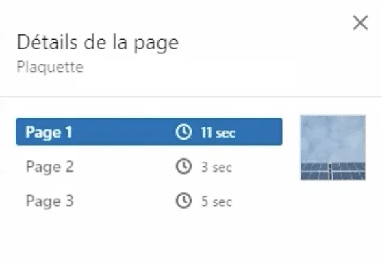 Cliquer sur plus pour voir le détail de performance des pages du contenu de vos Smart Links.