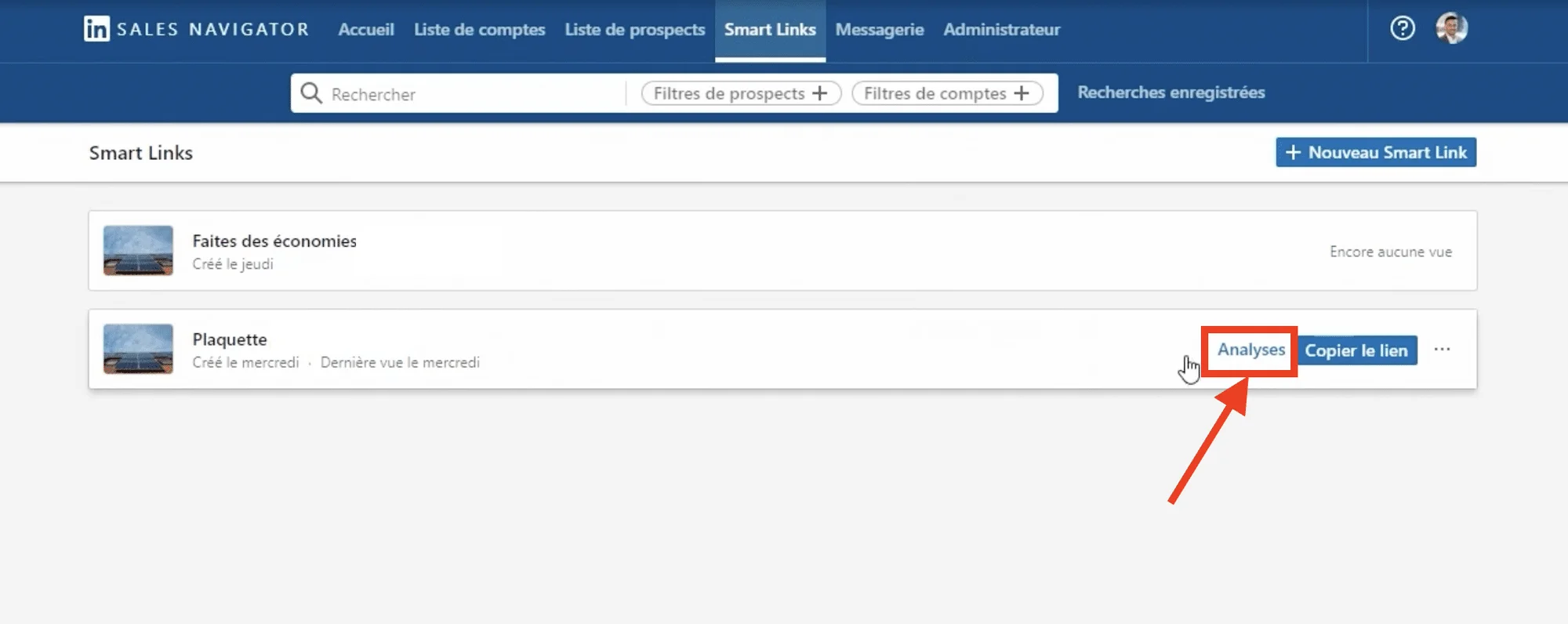 Suivre et analyser les performances des Smart Links.