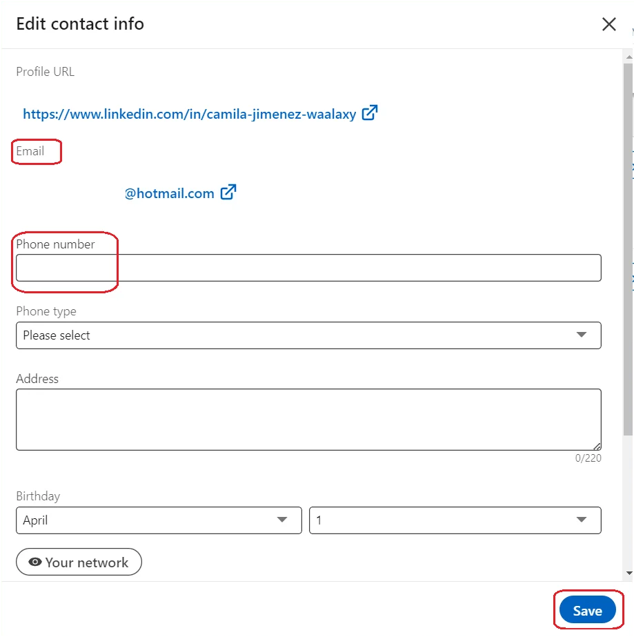 Edit contact info Waalaxy LinkedIn