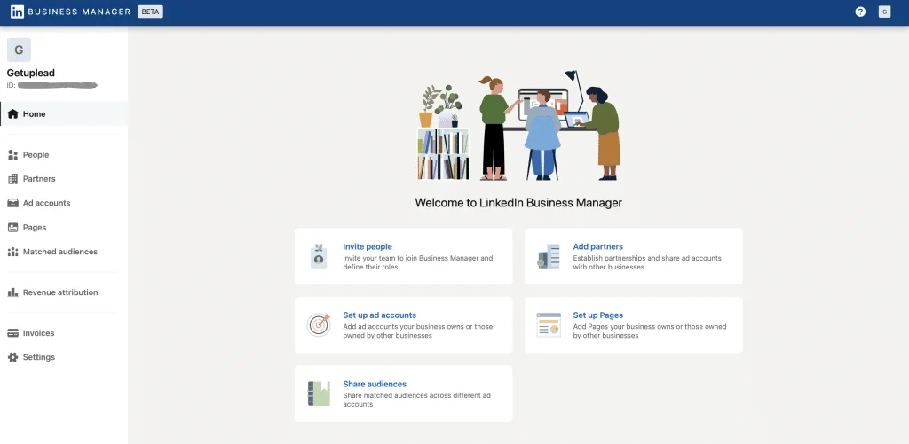 LinkedIn business Manager