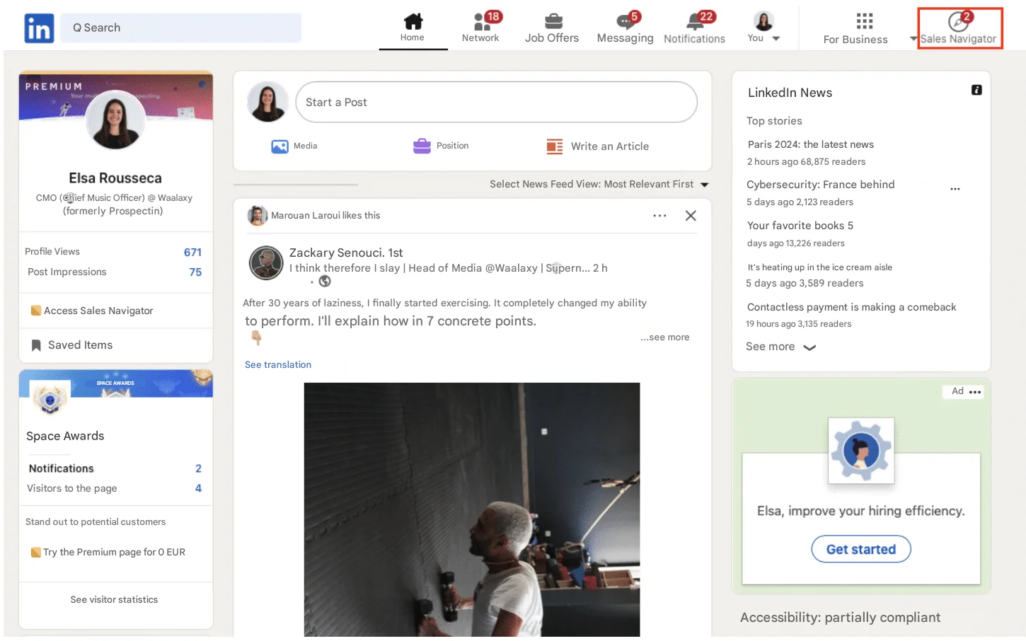 LinkedIn Login Sales navigator