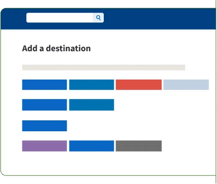 add a destination