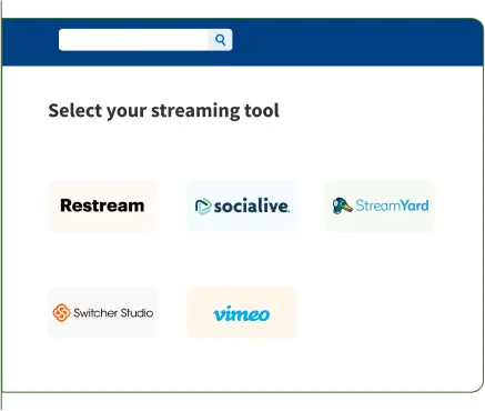 Outils de streaming Restream Socialive Streamyard