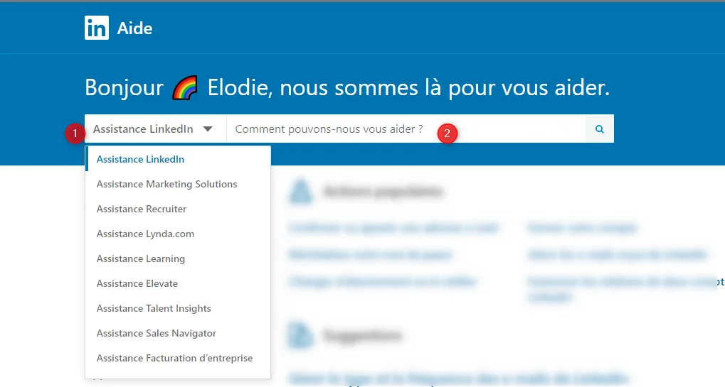 linkedin help asssitance