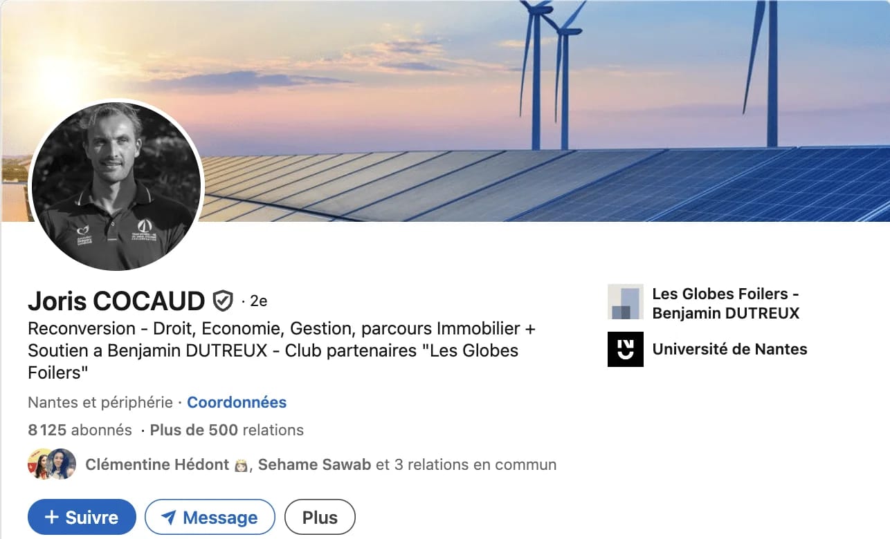 LinkedIn Headline Exemple 9 : pour la reconversion.