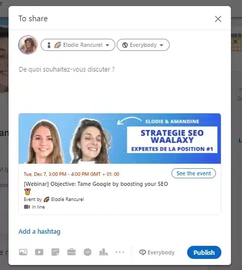 Stratégie SEO Waalaxy webinaire Elodie Rancurel