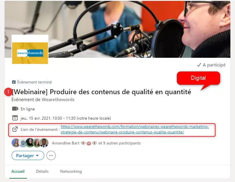 Webinaire produire contenus qualité Wearthewords