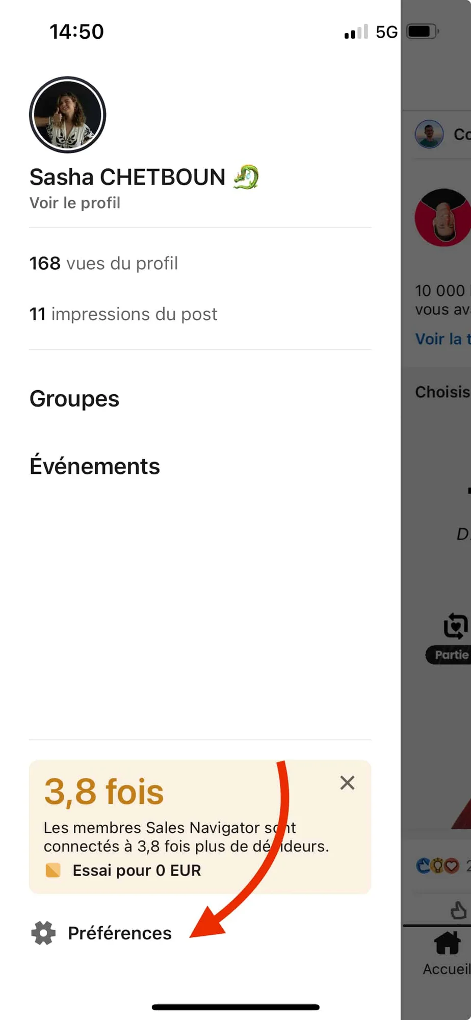 LinkedIn dark mode