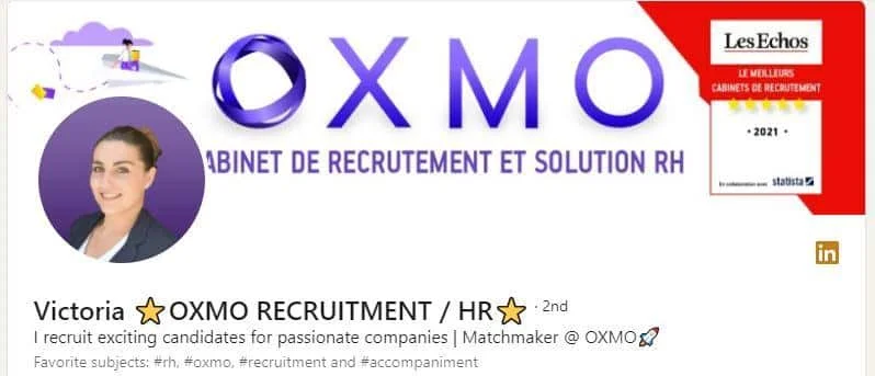 Oxmo cabinet recrutement RH LinkedIn