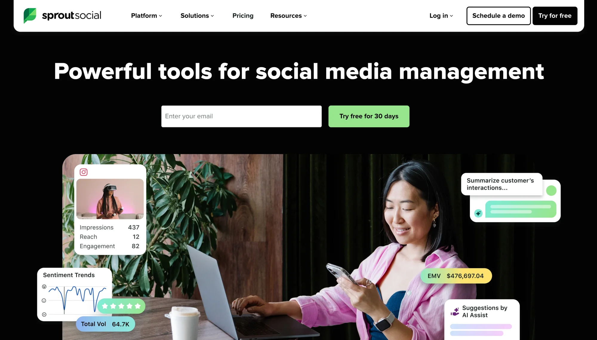 Sprout Social social media management tool