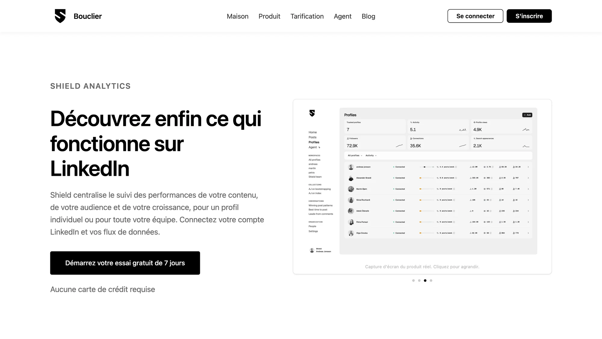 Shield Analytics outil pour analyser les données LinkedIn