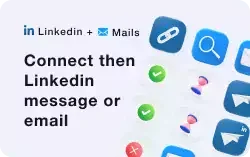 Connect LinkedIn message email Waalaxy