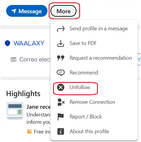 cancelar a subscrição do LinkedIn