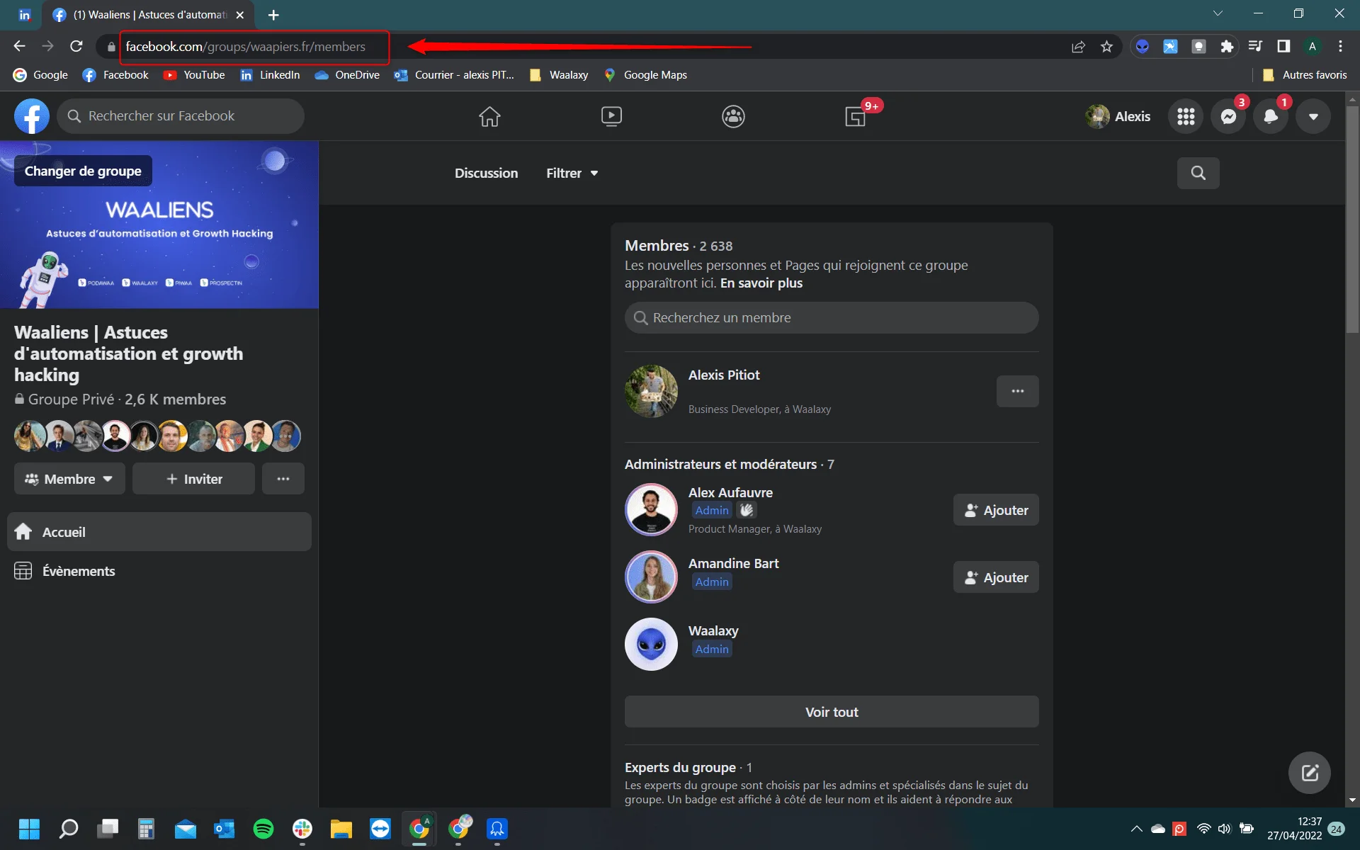 Groupe Facebook Waaliens Waalaxy