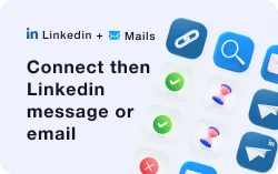 Connect LinkedIn message email Waalaxy