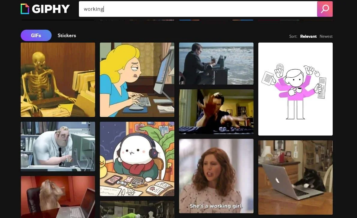 Working from home GIFs collection Giphy