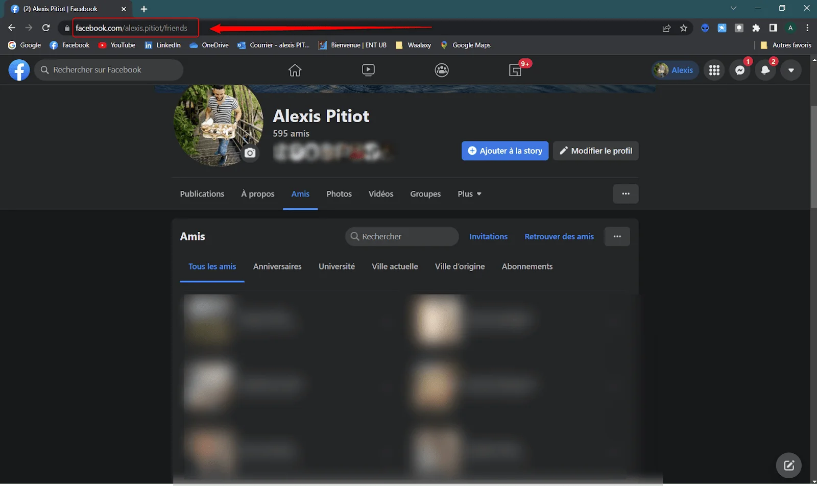 URL de tu página de Facebook para Octoparse